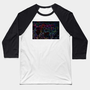 Black Panther Art - Flower Bouquet with Glowing Edges 28 Baseball T-Shirt